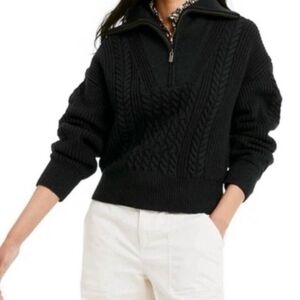 Nili Lotan Cable Knit Zip-Up Sweater Target Sweater